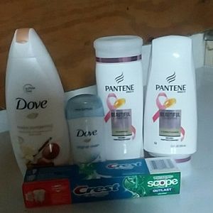 Body wash shampoo and conditioner deodorant toothp